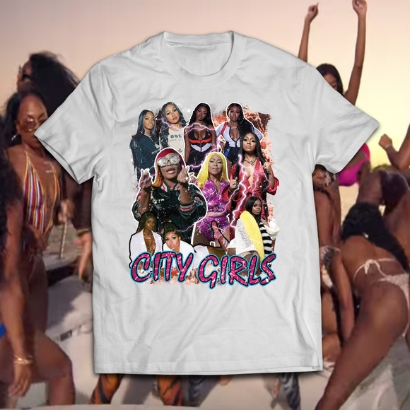 Gildan Other - Vintage Style City Girls White Rap Tee